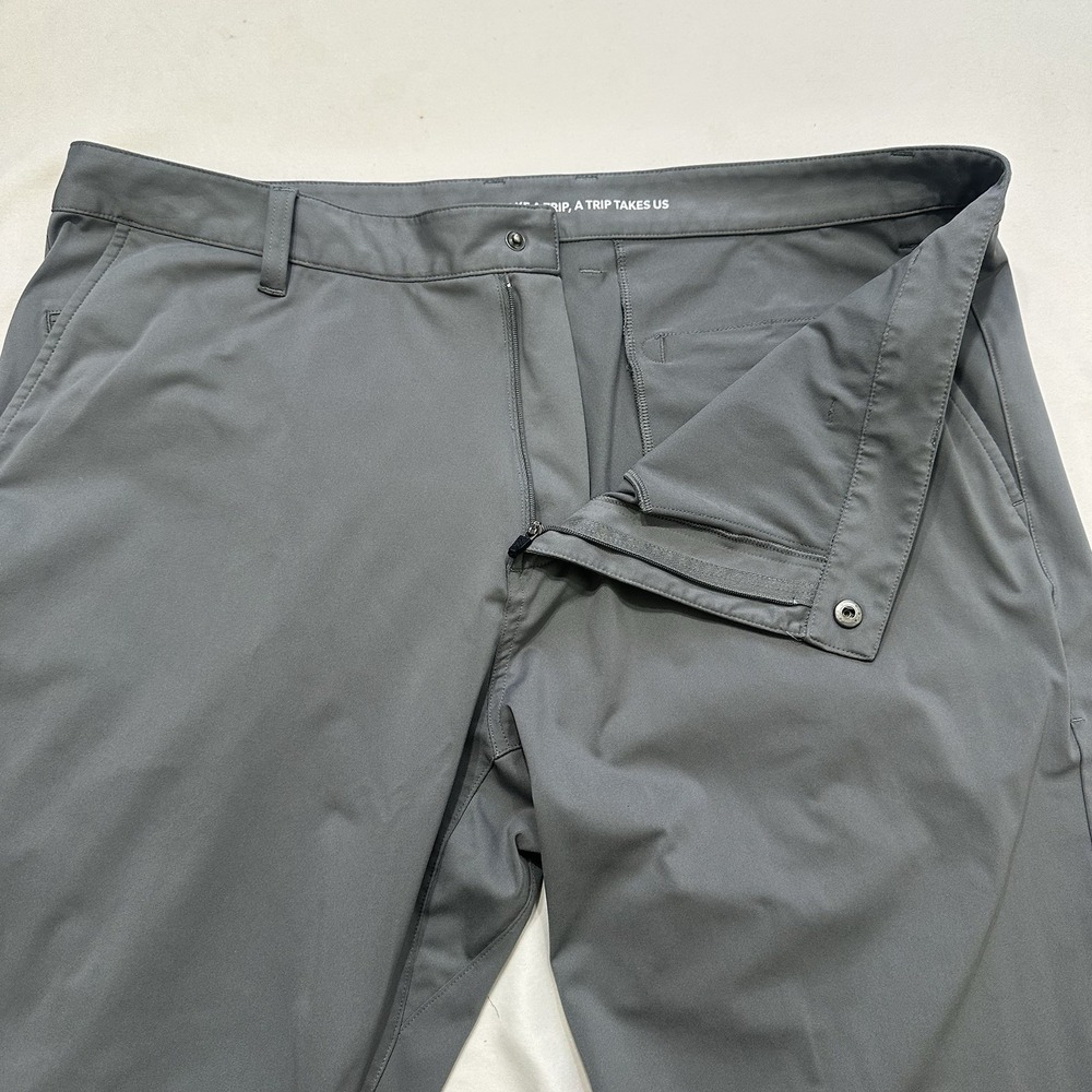 Rhone Commuter Classic Pants Men's 38 Gray Stretch Performance Dress Travel - Picture 4 of 16